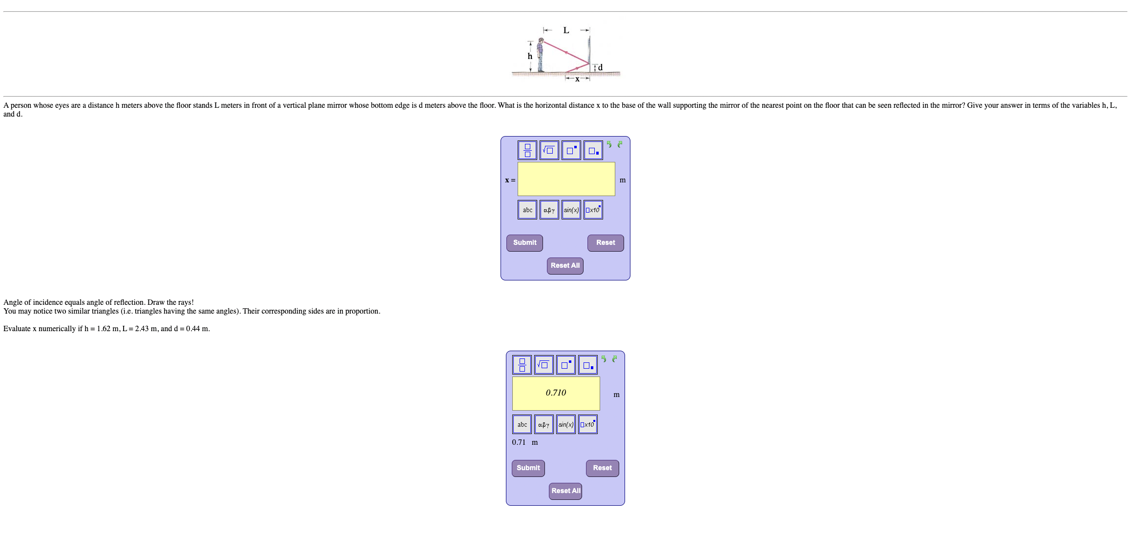 The class is about heat, waves, and light. The website wants exactly
