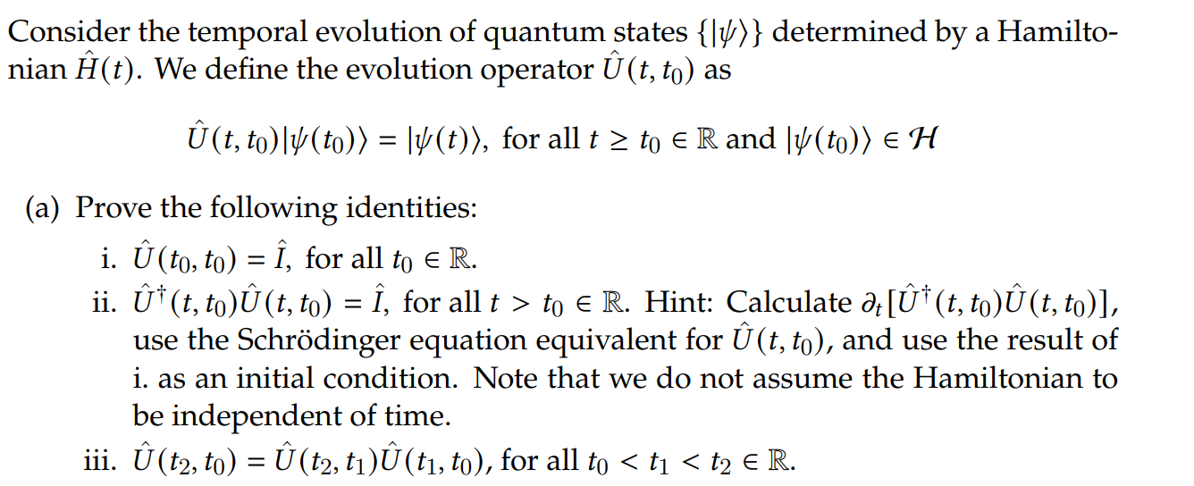  Consider the temporal evolution of quantum states {Ml} determined by a
