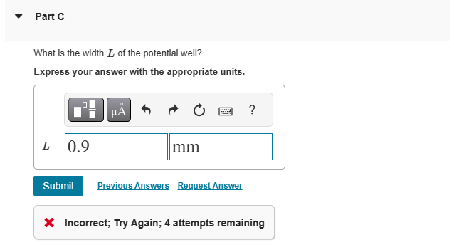of photon dimensional infinite potential well (box) of width L. of frequency