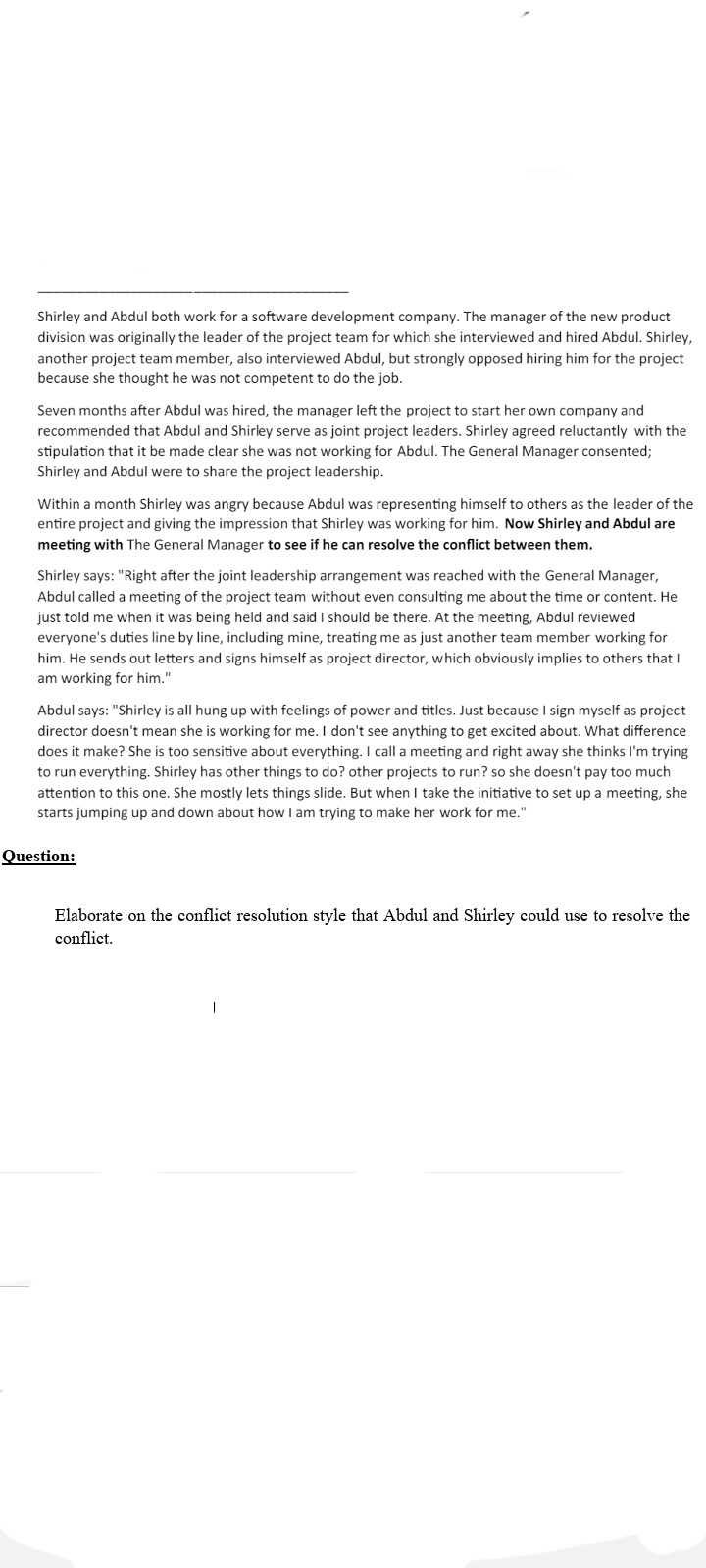 manager of the new product division was originally the leader of the