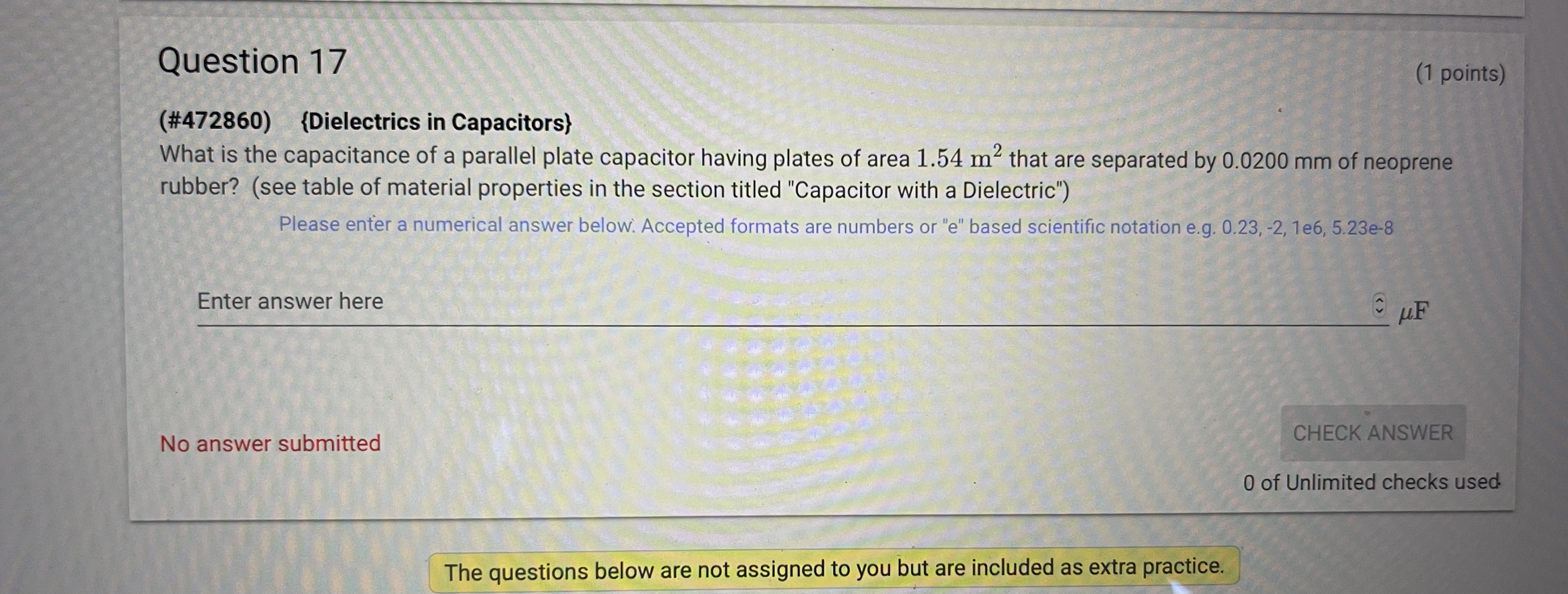 Capacitance) / {Series) A 3.83-pF capacitor is connected in series with an