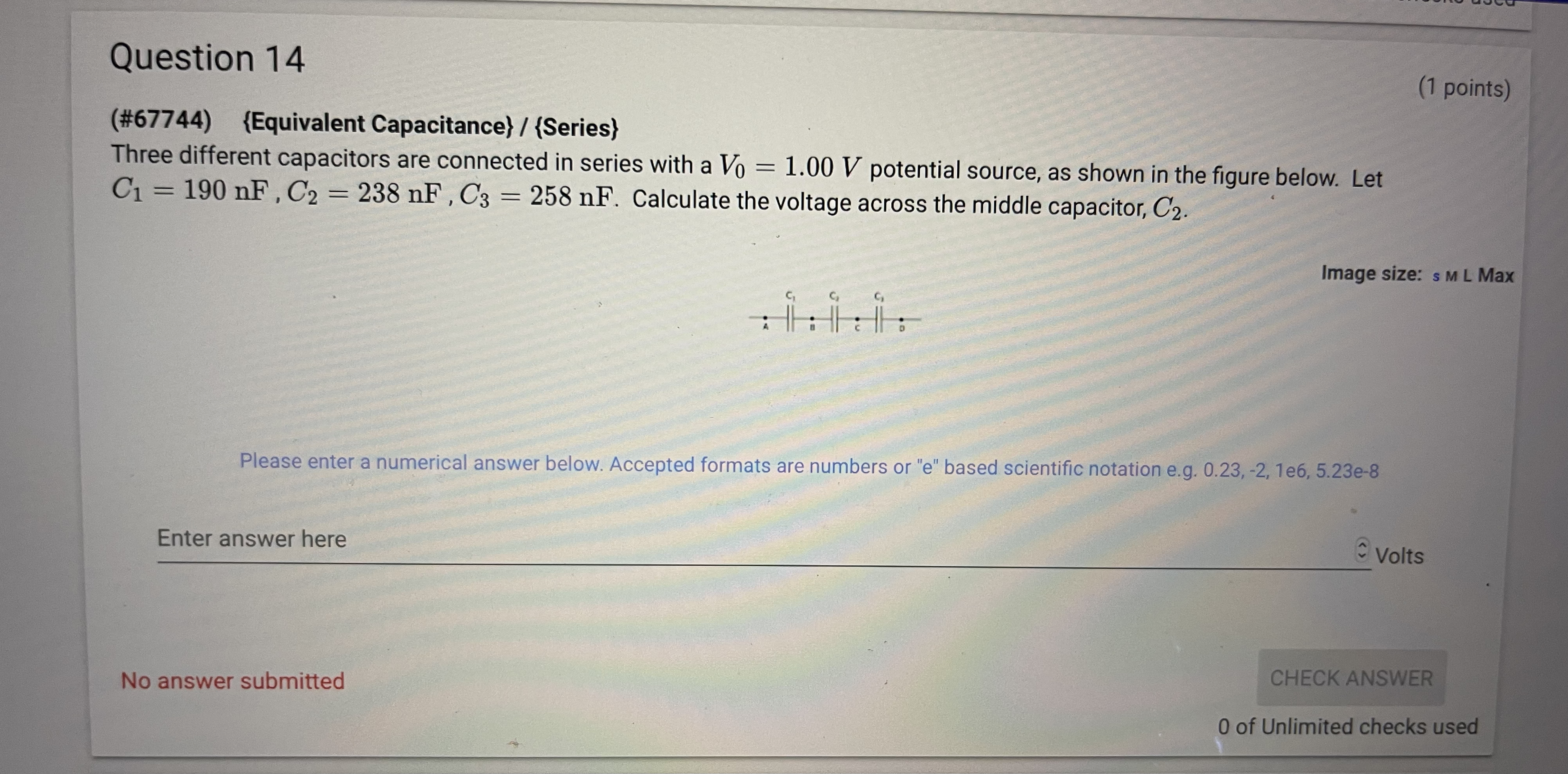 based scientific notation e.g. 0.23, -2, 1e6, 5.23e-8 Enter answer here UF