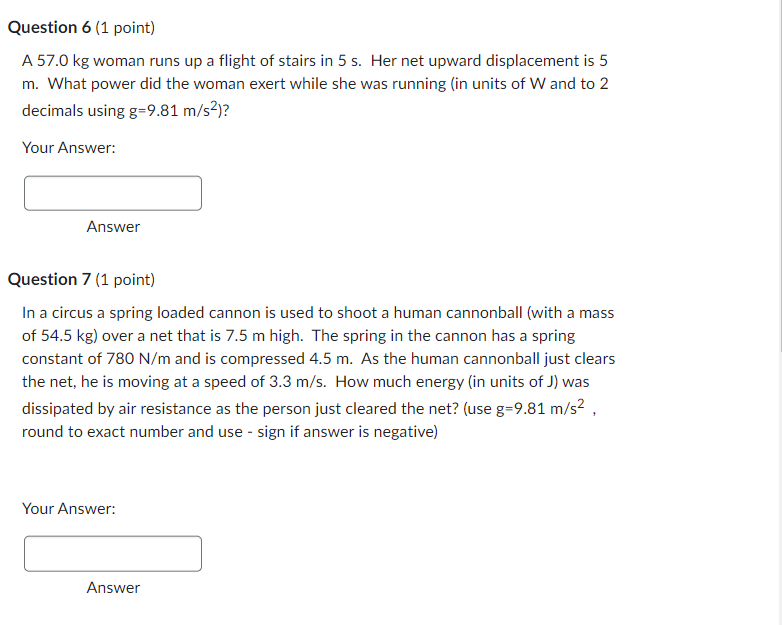 {"i} Lifting the rock without acceleration requires more work. If i} Accelerating