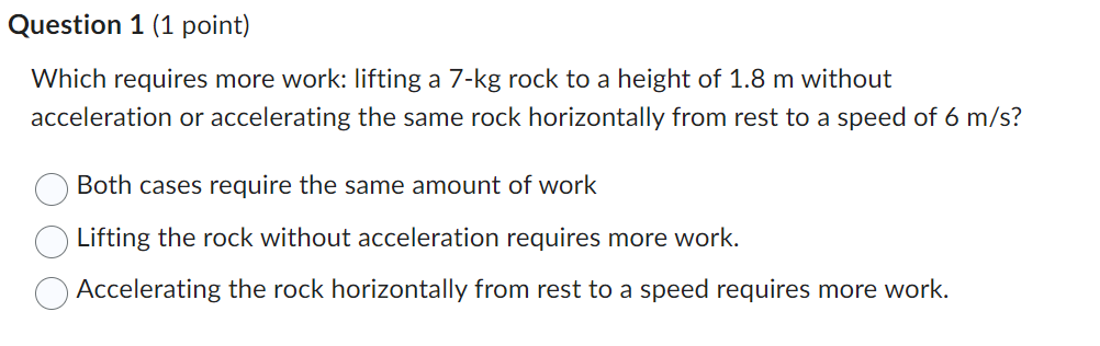 2 (1 point} A rope applies a horizontal force of 220 N