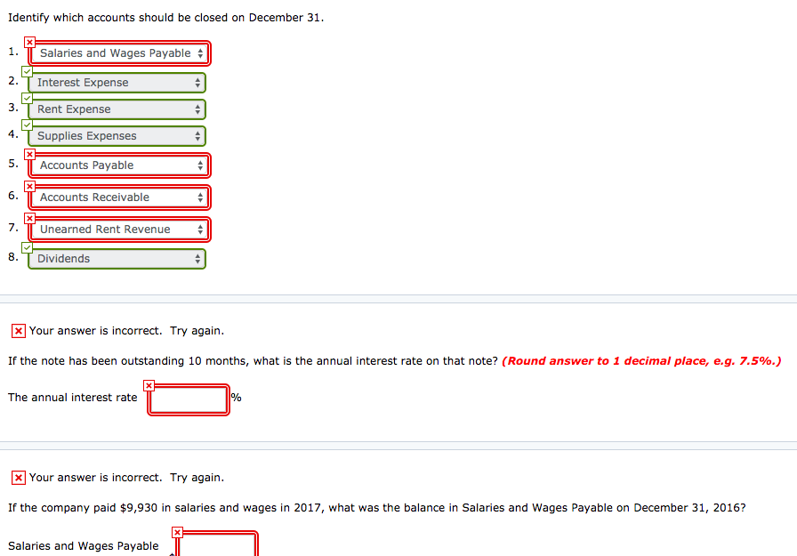 entry" for the account titles and enter 0 for the amounts.) No.
