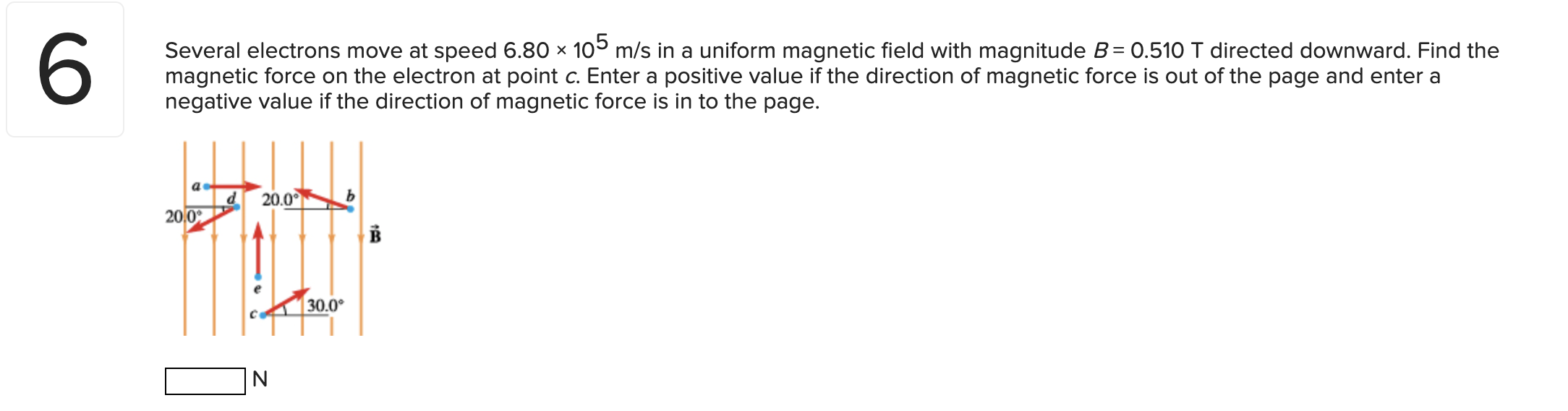 and enter a negative value if the direction of magnetic force is