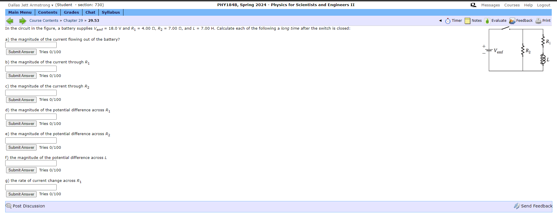  Dallas Jett Armstrong . (Student - section: 730) PHY184B, Spring 2024