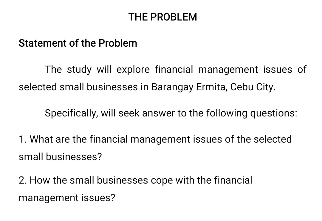 business. Majority of the participants financial coping mechanism are through bank loan