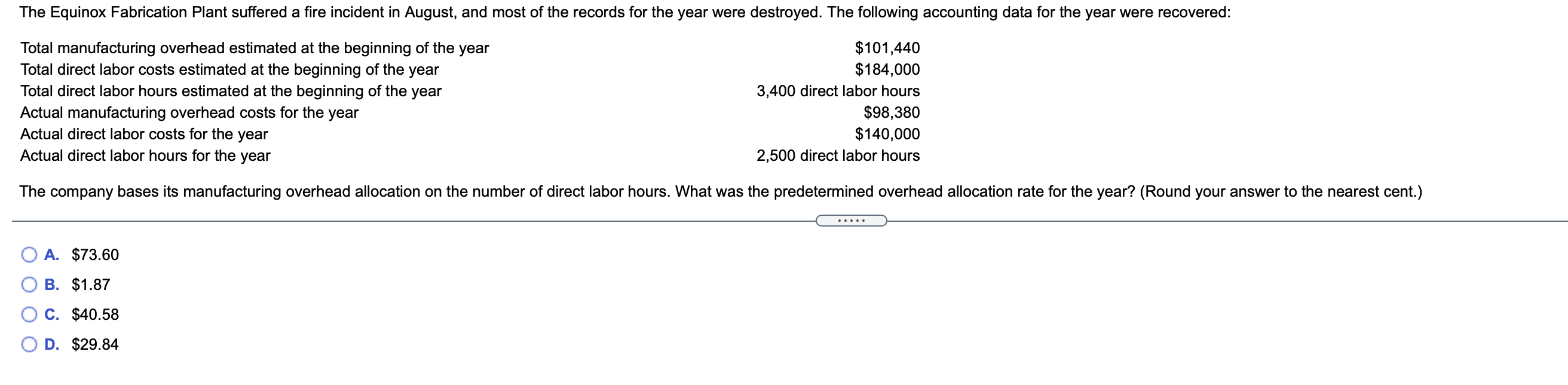 Labor Incurred 24,000 Direct Labor Incurred 145,000 Depreciation on Factory Equipment 6,000