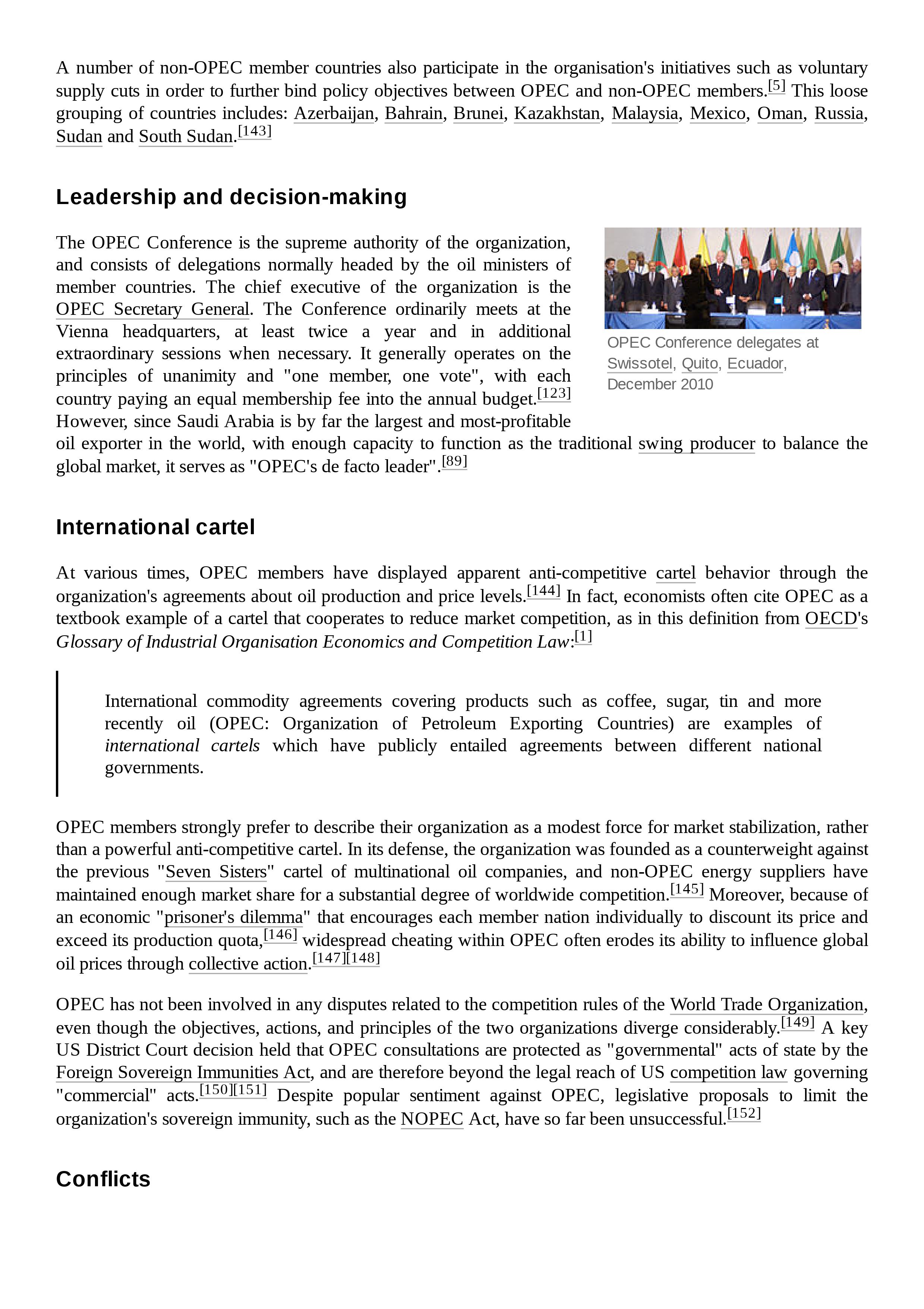 more control on global crude oil market.! The demand for OPEC oil