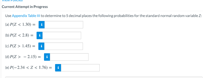 Current Attempt in Progress Use Appendix Table Ill to determine to