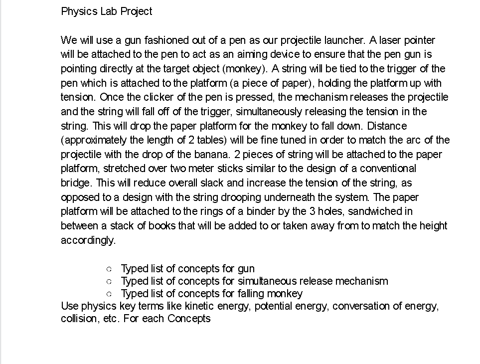 a pen as our projectile launcher. A laser pointer will be attached