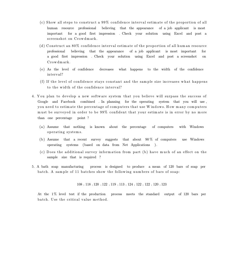 of the proportion of all human resource professional believing that the appearance