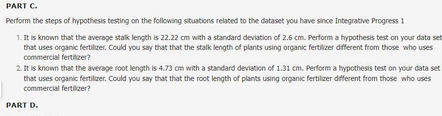 DATA SETStalk Length (cm)Root Length (cm)Leaf CountPlant 110.14.435Plant 221.558.227Plant 321.75.540Plant 418.64.242Plant 519.5638Plant