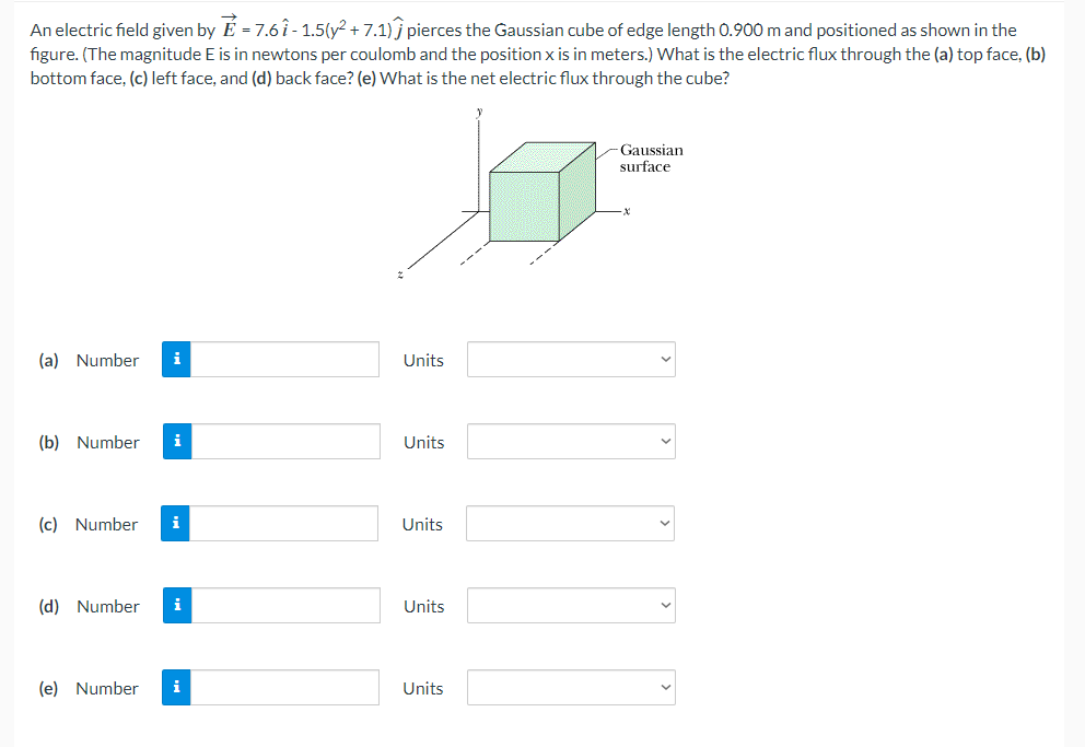  } A A An electric eld given by E = 7.6