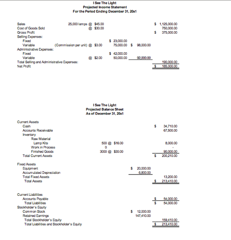  I see the light managerial accounting project. Please help with the