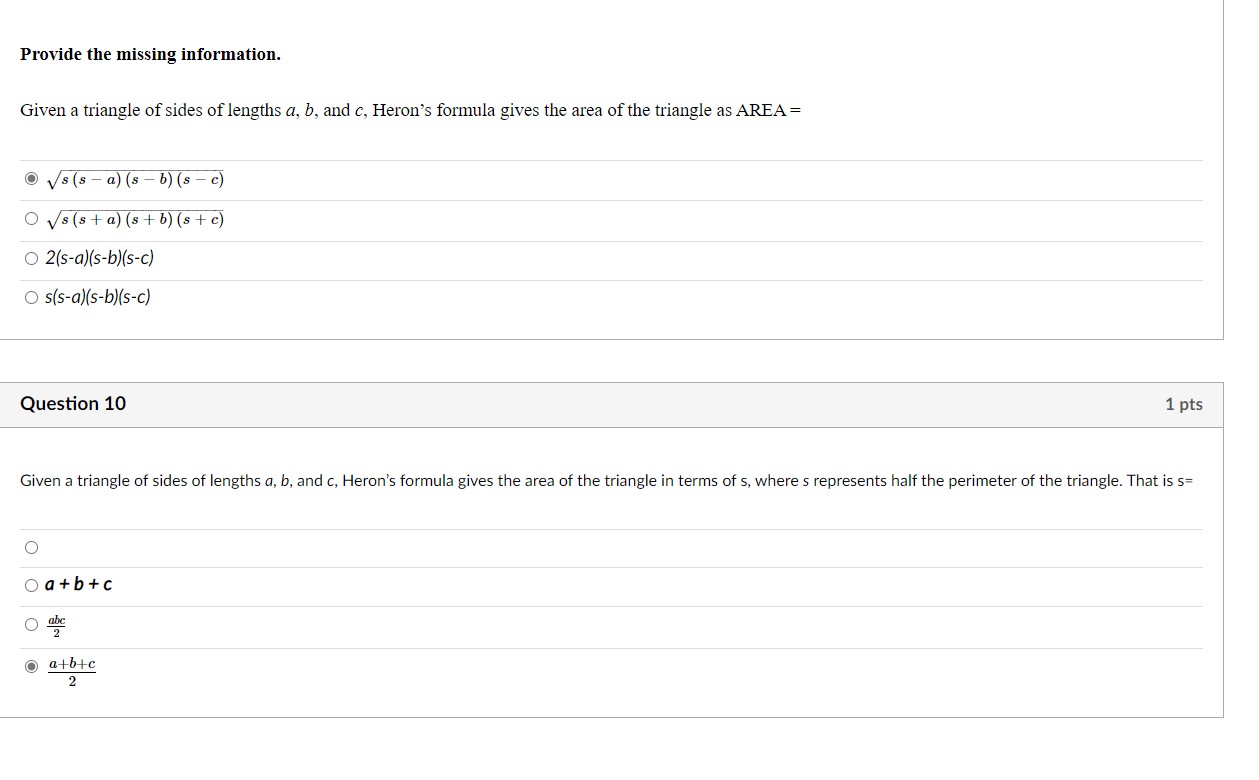 a triangle are known along with the measure of the angle C