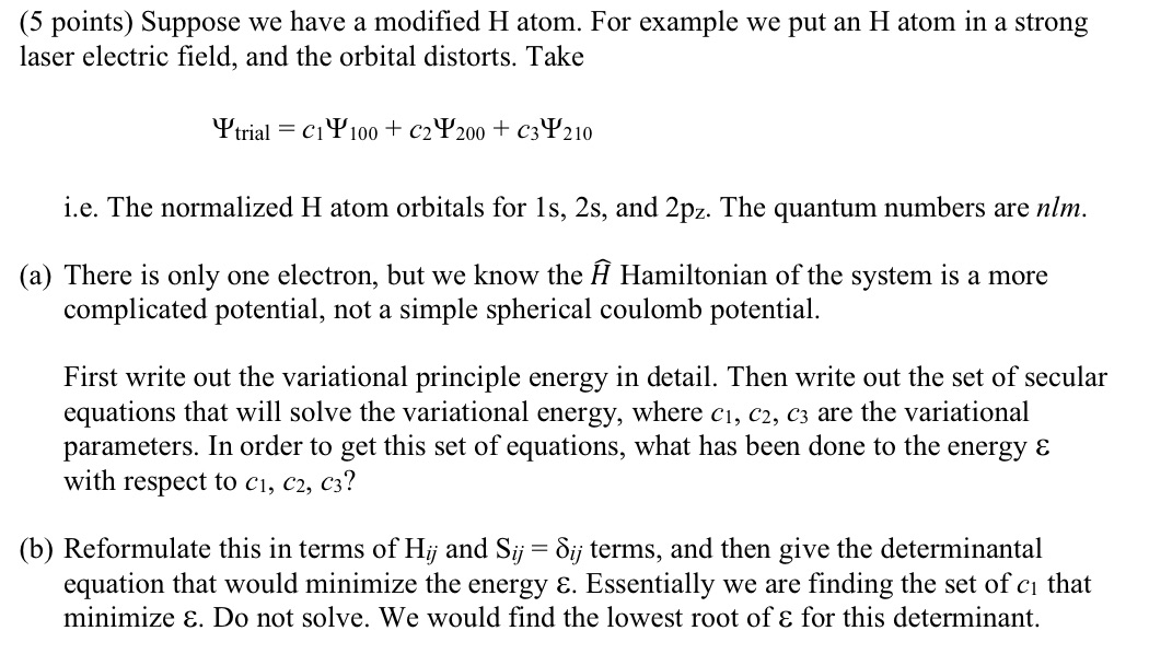 Show all steps and explain. (5 points) Suppose we have a modified