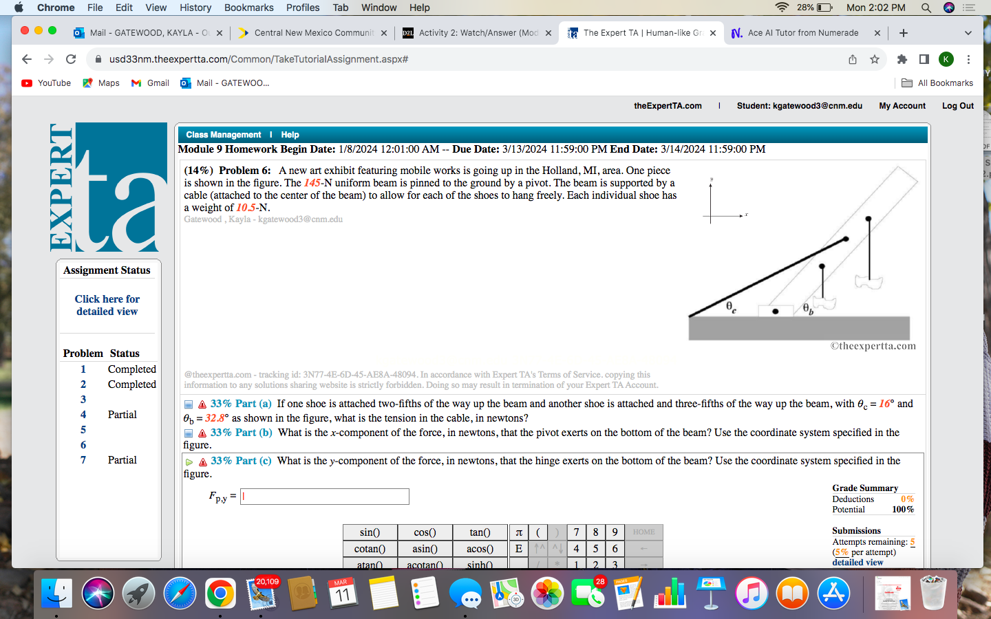 . Mon 2:02 PM Q E ... Mail - GATEWOOD, KAYLA -
