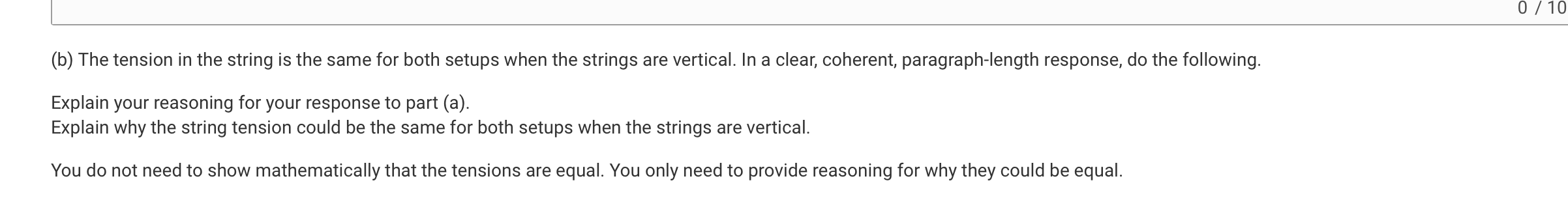 show mathematically that the tensions are equal You only need to provide