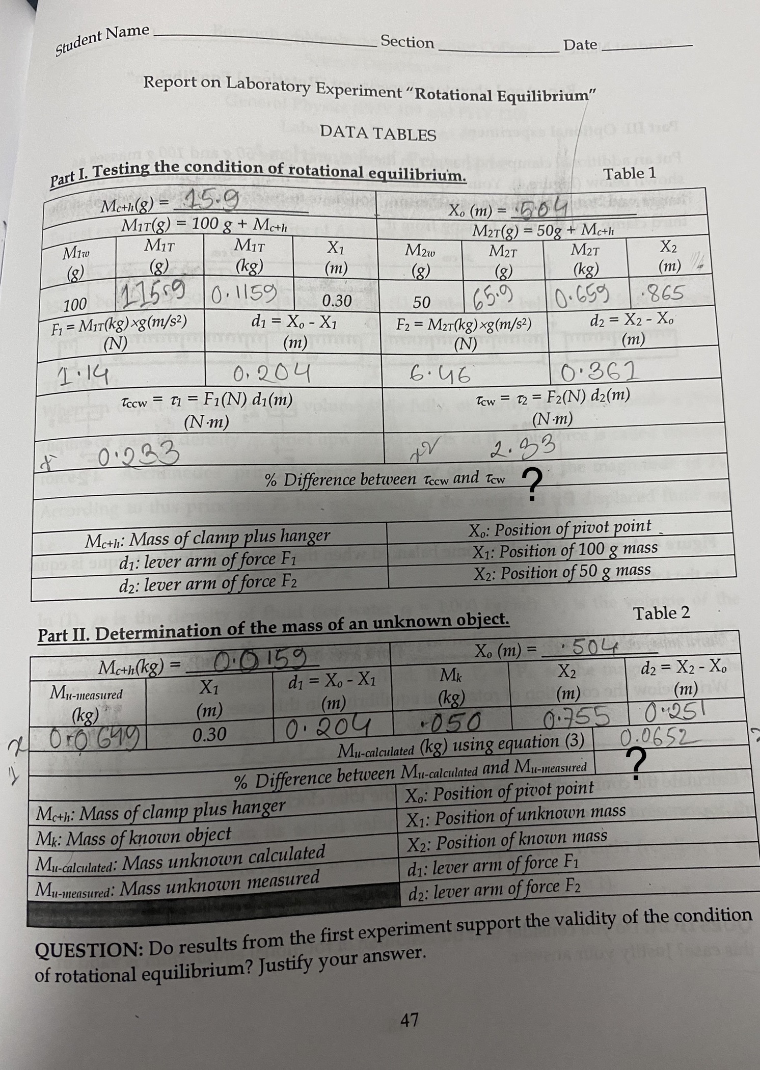 Need to know the % difference on both problems. I marked both