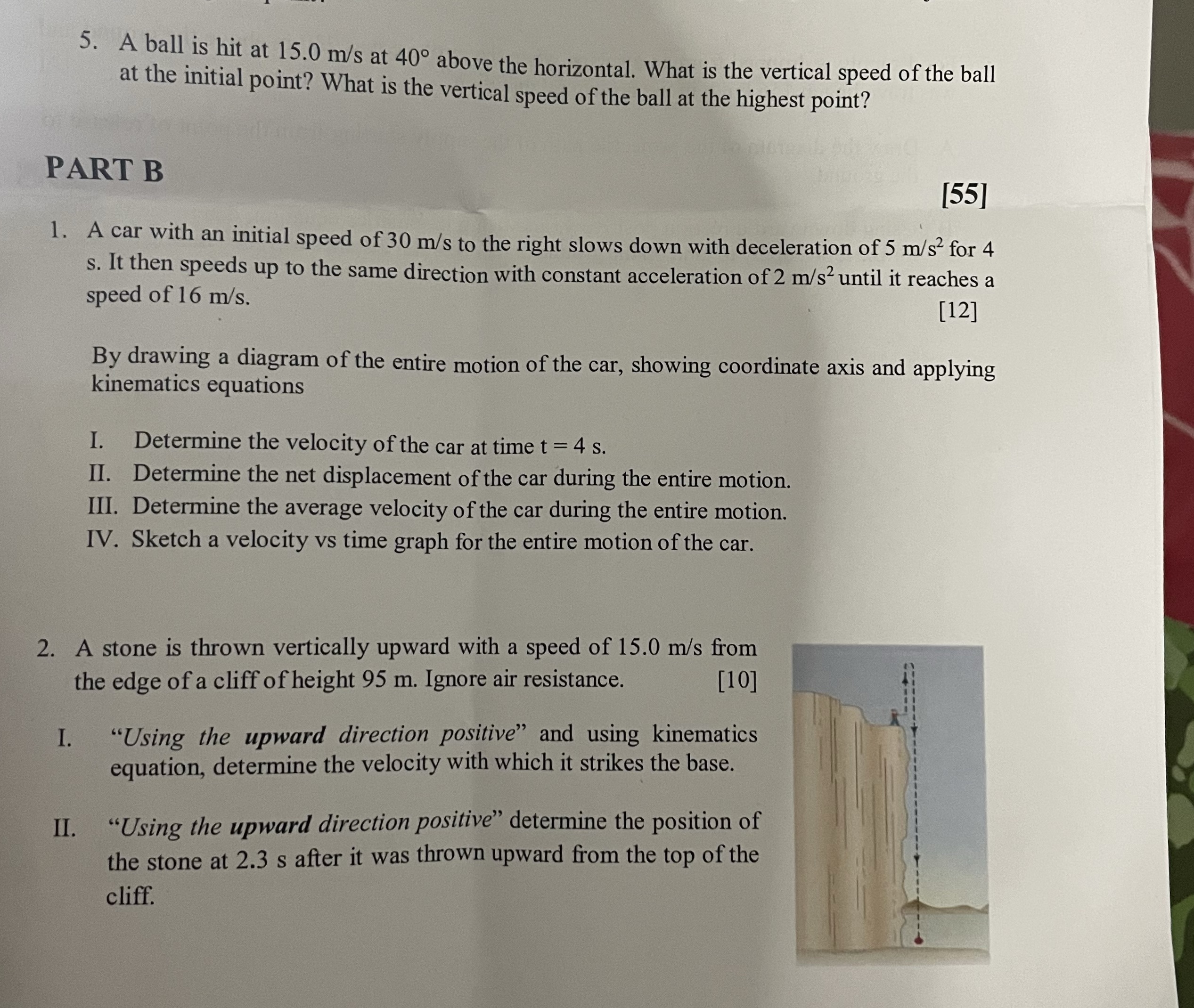 Please show step by step working with clear instructions 5. A ball