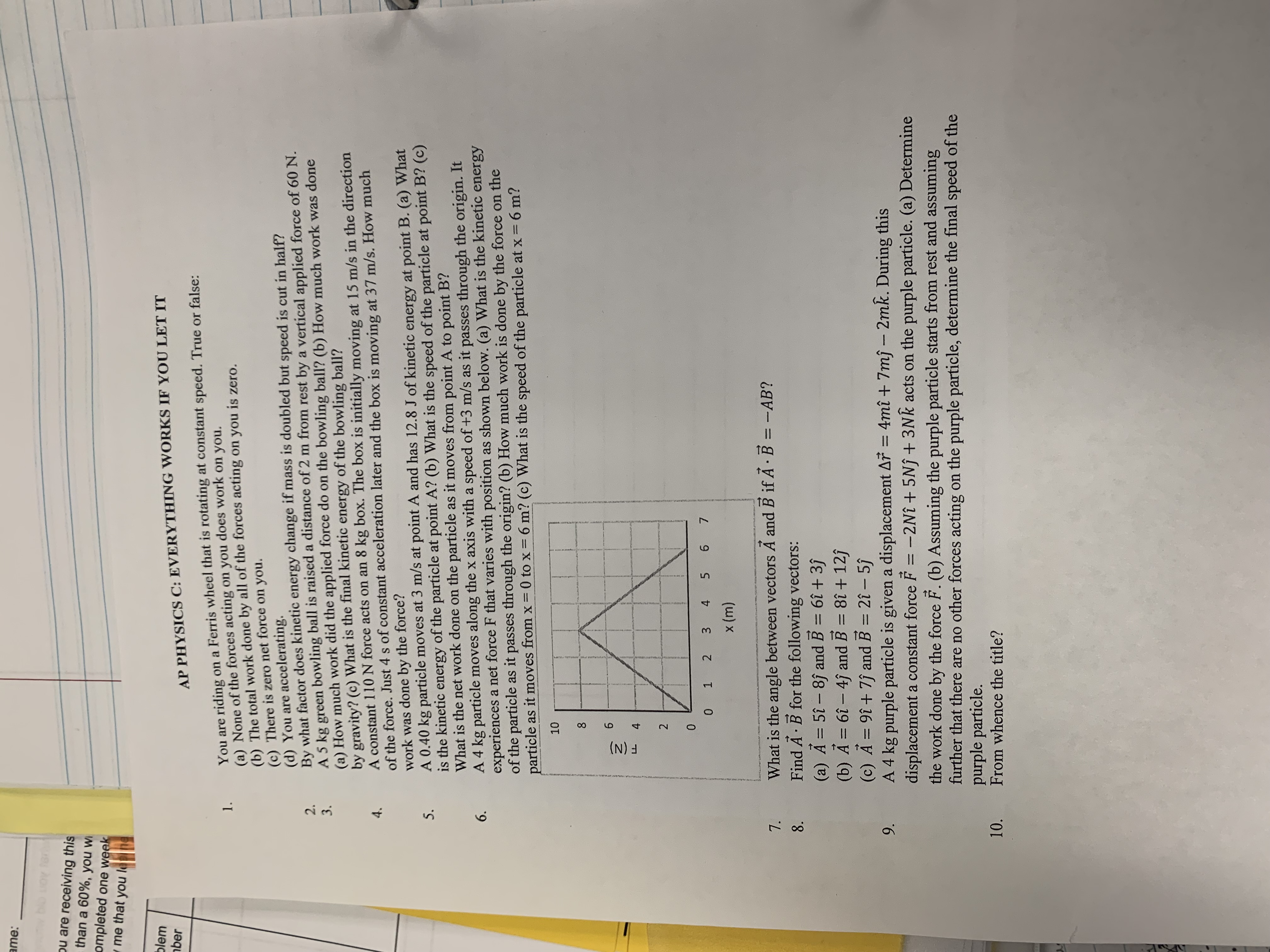 one week me that you loans lem ber AP PHYSICS C: EVERYTHING