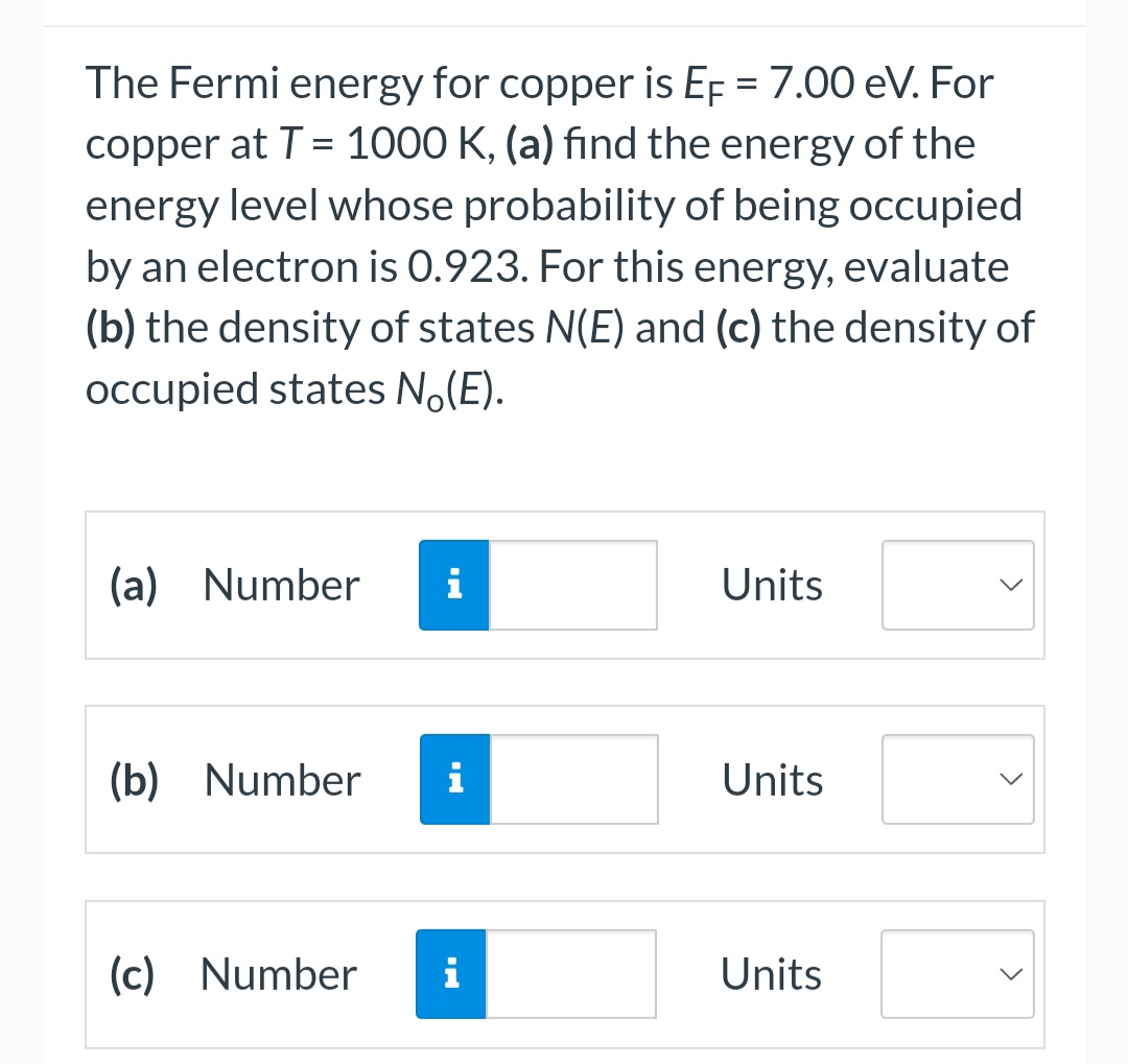 energy E of (a) 5.60 eV, (b) 7.35 eV, (c) 7.60 eV,