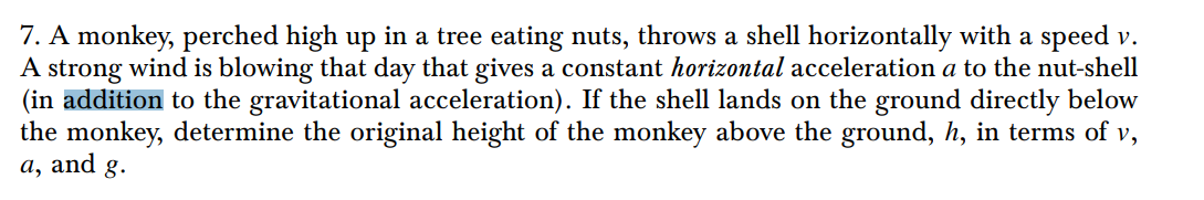  7. A monkey, perched high up in a tree eating nuts,