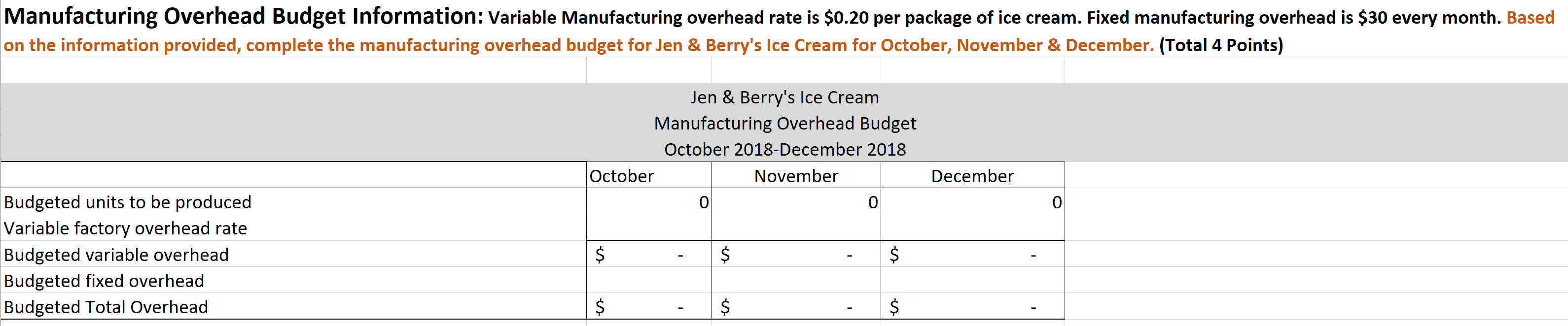 10% of the next month's sales in ending inventory. Based on the