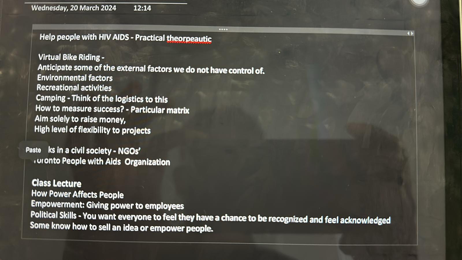 Part OneBased on the guest lecture, you will write a document outlining:a