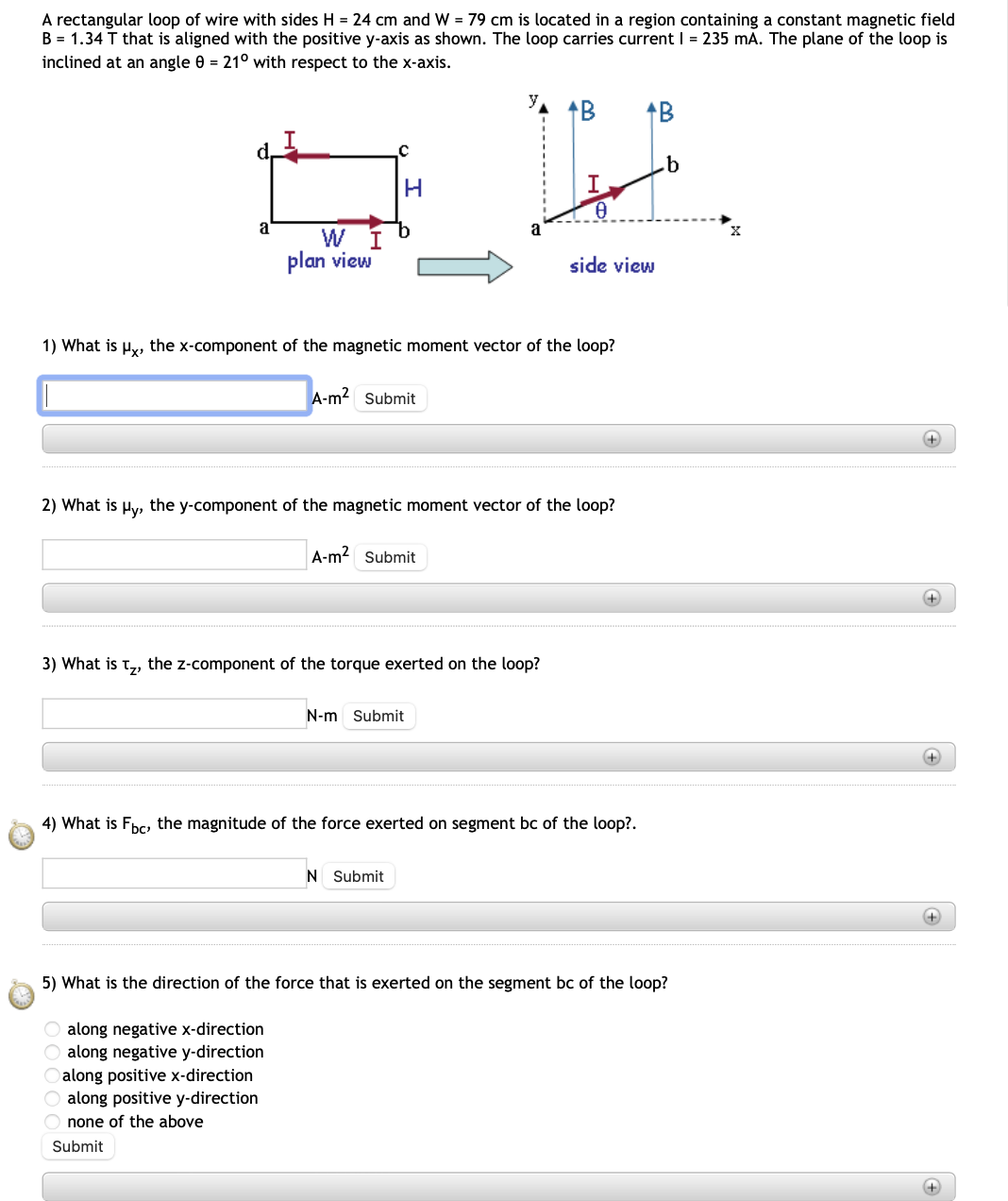 and W = 79 cm is located in a region containing a