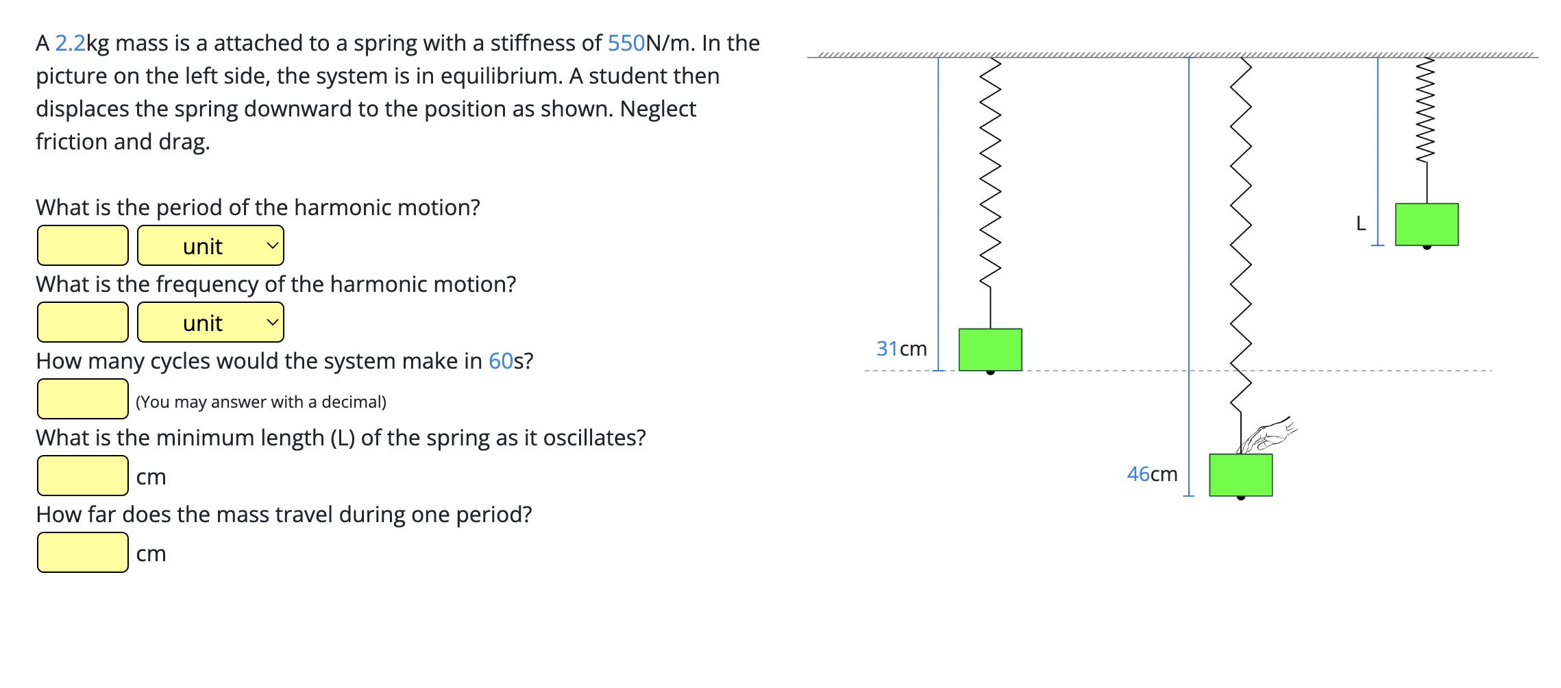 stiffness of SSON/m. In the picture on the left side, the system