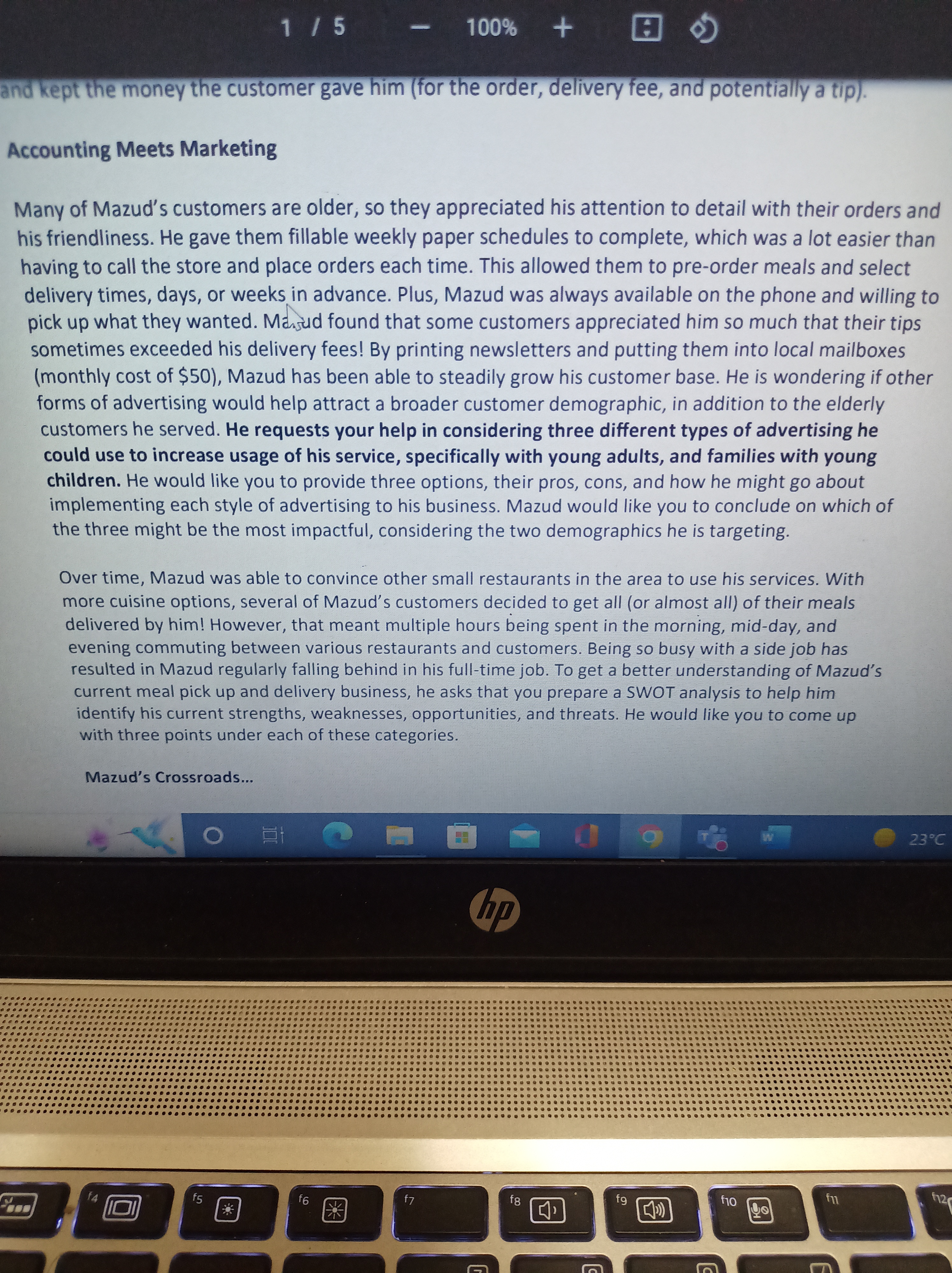 types of aclvertising to Increase usage of hes Service , Specially with