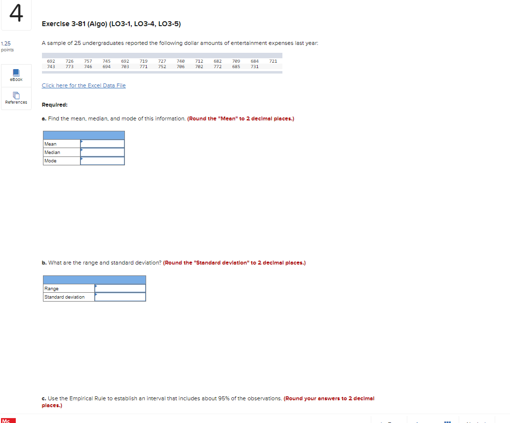 the following dollar amounts of enterainment expenses last year: 6gz Click here