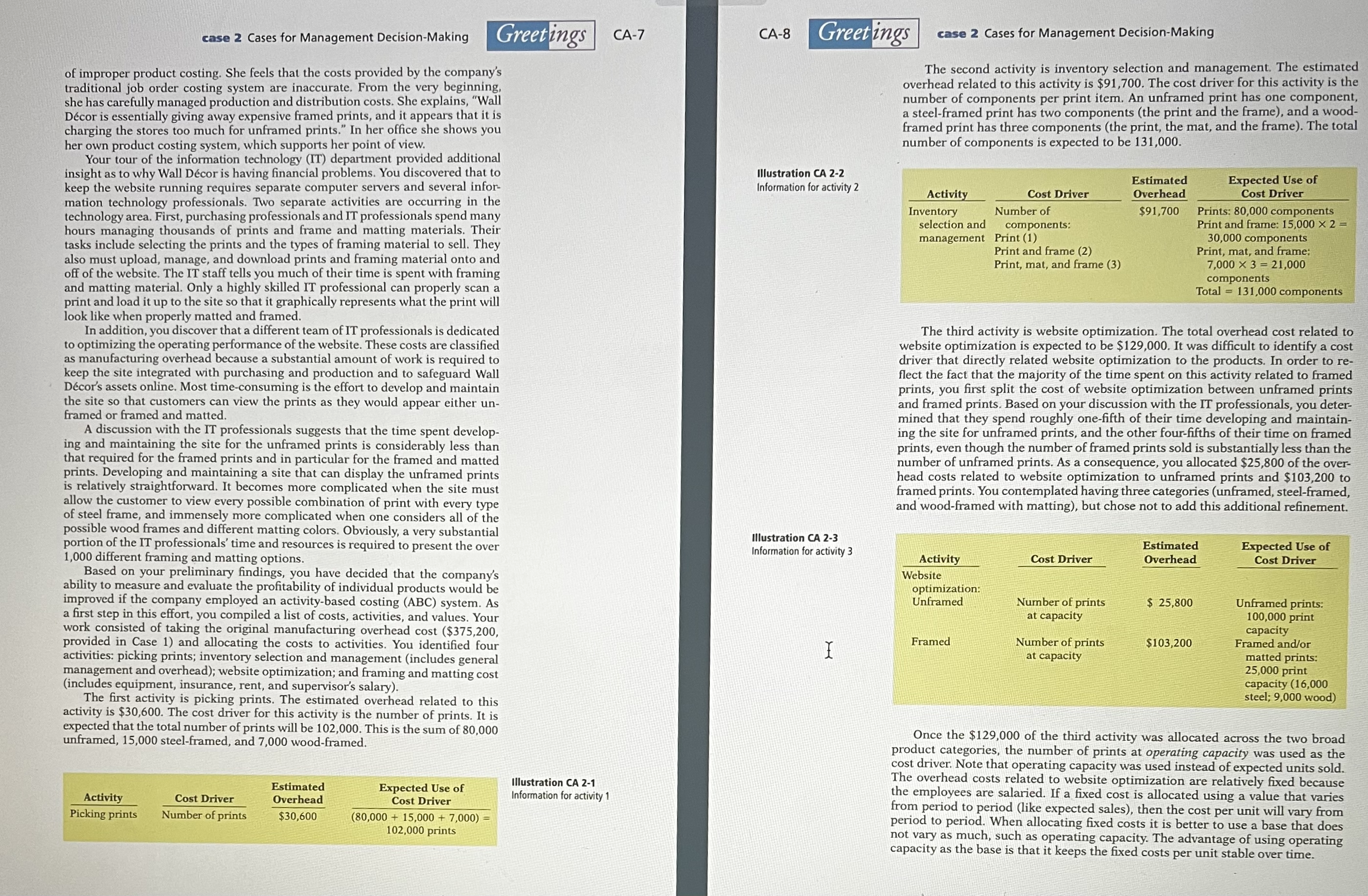 case 2 Cases for Management Decision-Making Greetings CA-9 CA-10 Greetings case 2