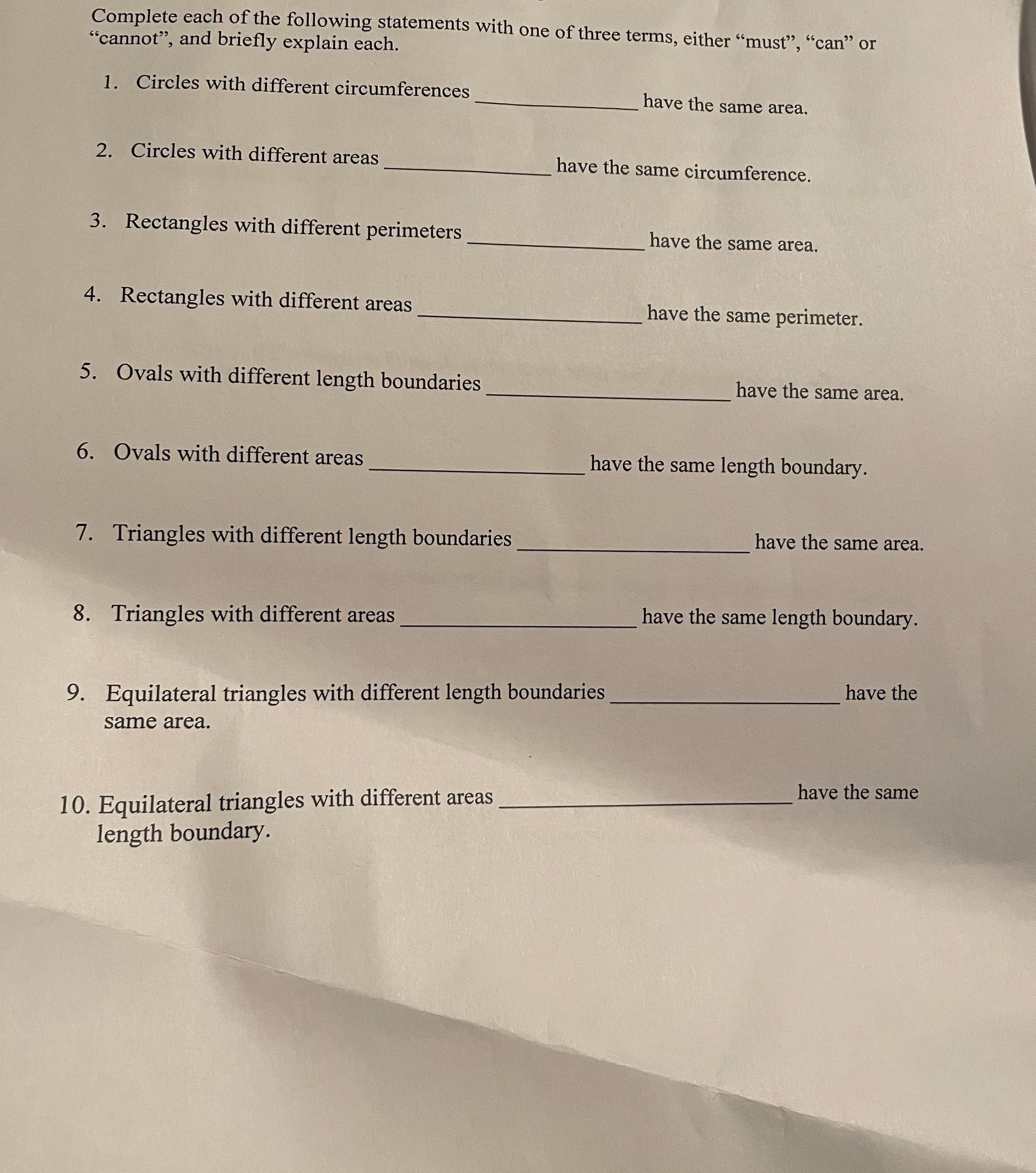 Could I get a detailed explanation as why each answer was chosen.