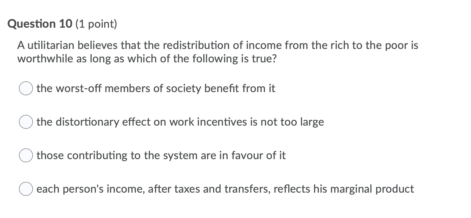 I need help on 2 microeconomics questions: Question 9 (1 point)