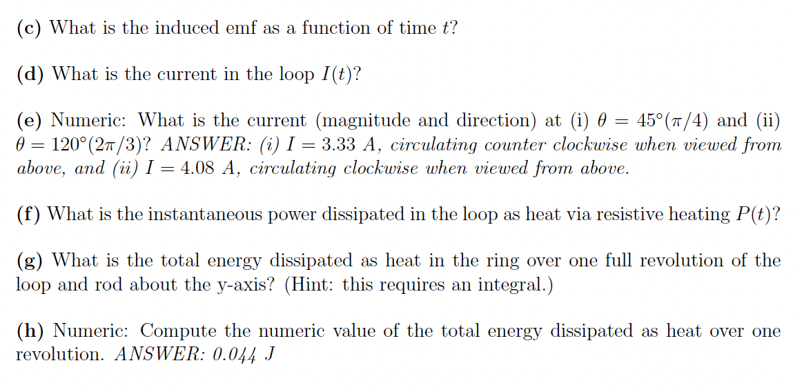 and g has total electrical resistance R. It is attached to a