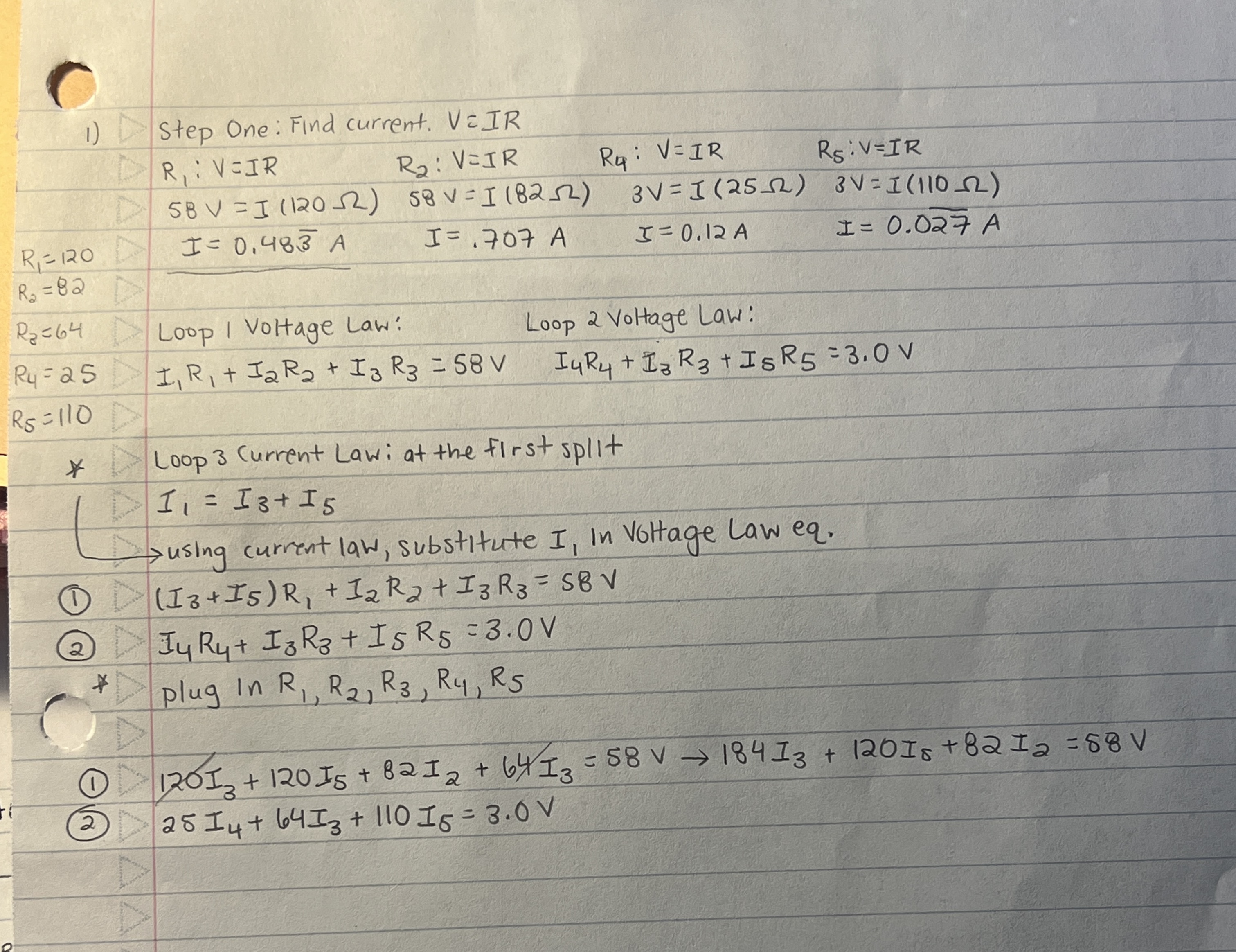5 8 V = I ( 120 12 ) 58 V =