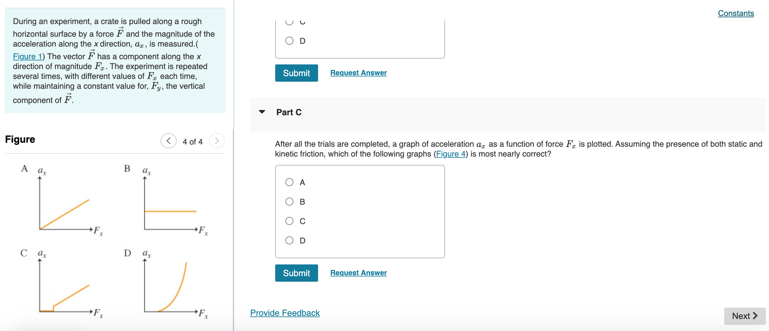 along the xdirection, am, is measured.( gure 1) The vector F has