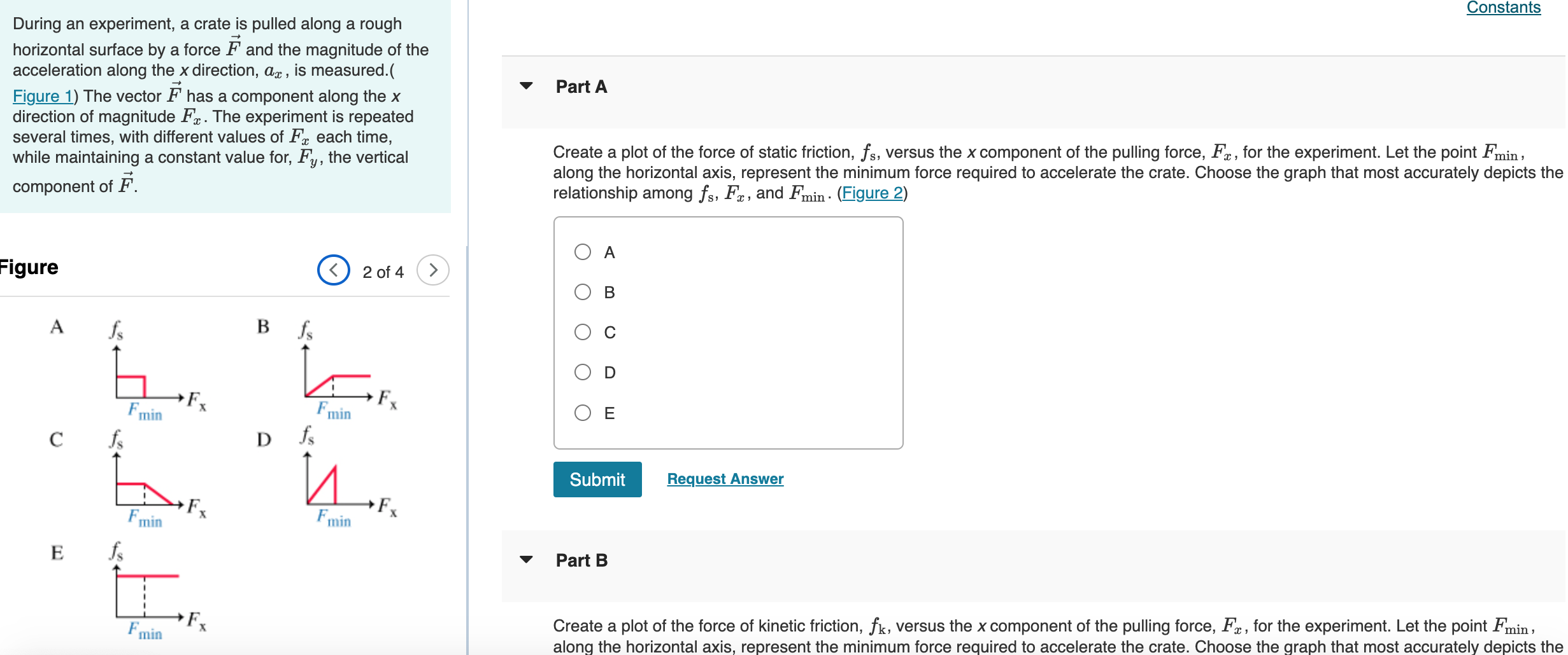 a component along the X ' Part A direction of magnitude F2.