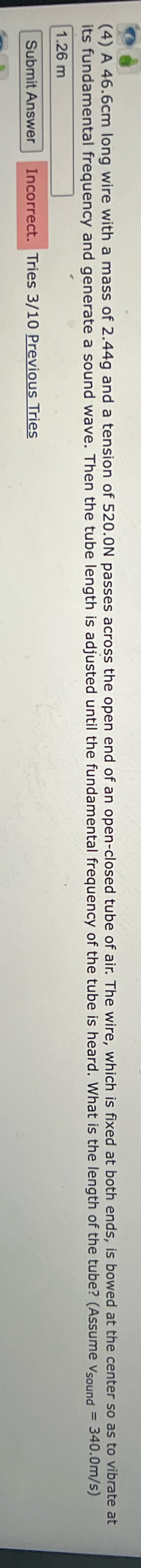 Please help i don't know what i'm doing wrong (4) A 46.6cm