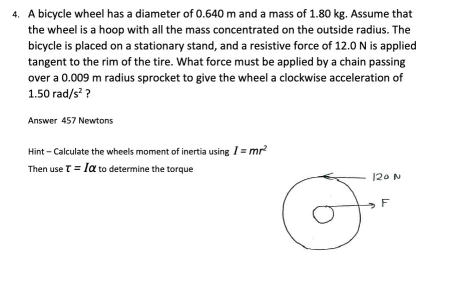 wheel is a hoop with all the mass concentrated on the outside