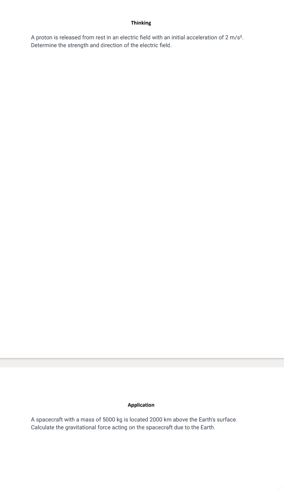 with an initial acceleration of 2 m/s2. Determine the strength and direction