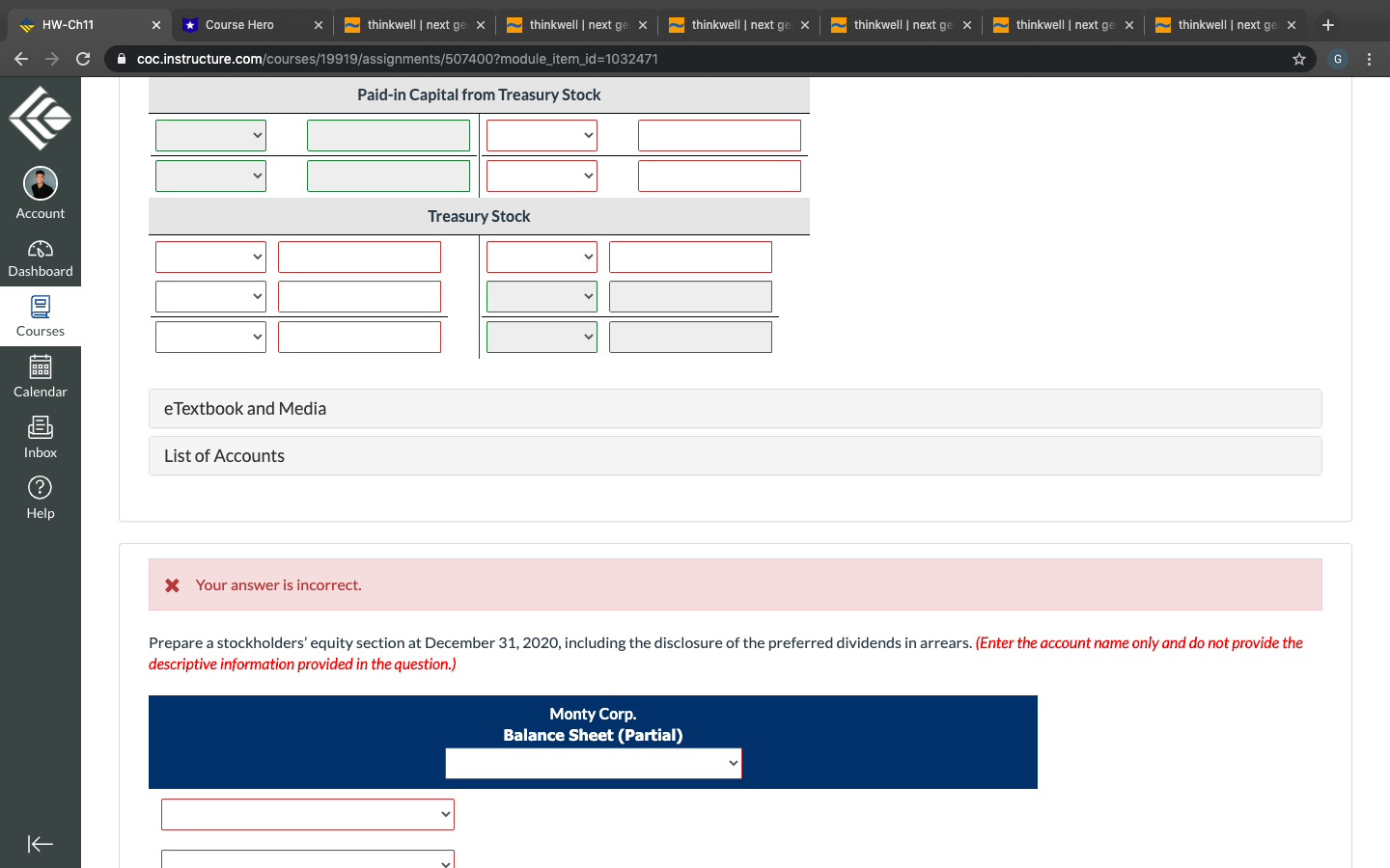 55,000 Courses During 2020, the corporation had the following transactions and events