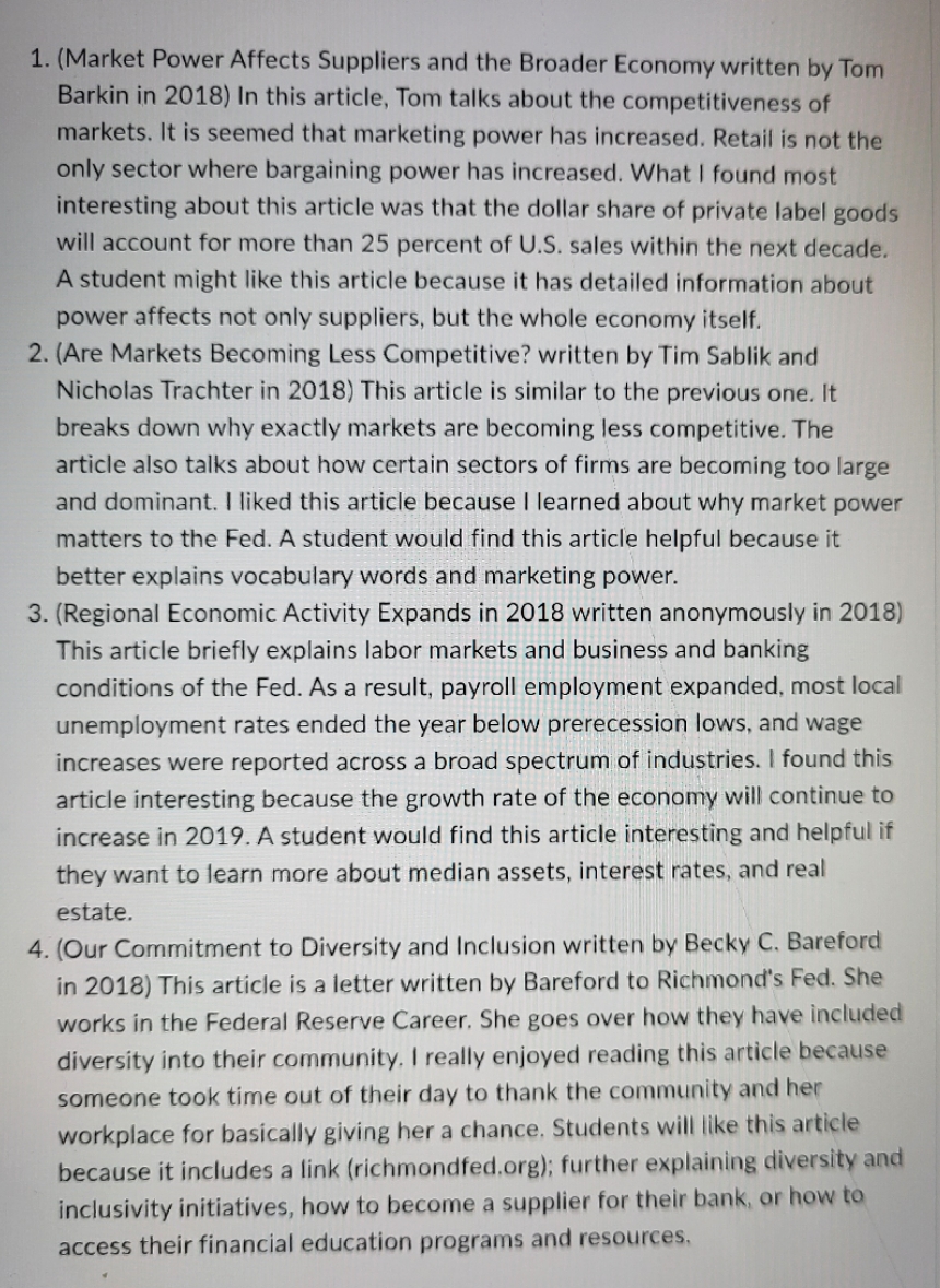 can someone comment on this please 1. (Market Power Affects Suppliers and