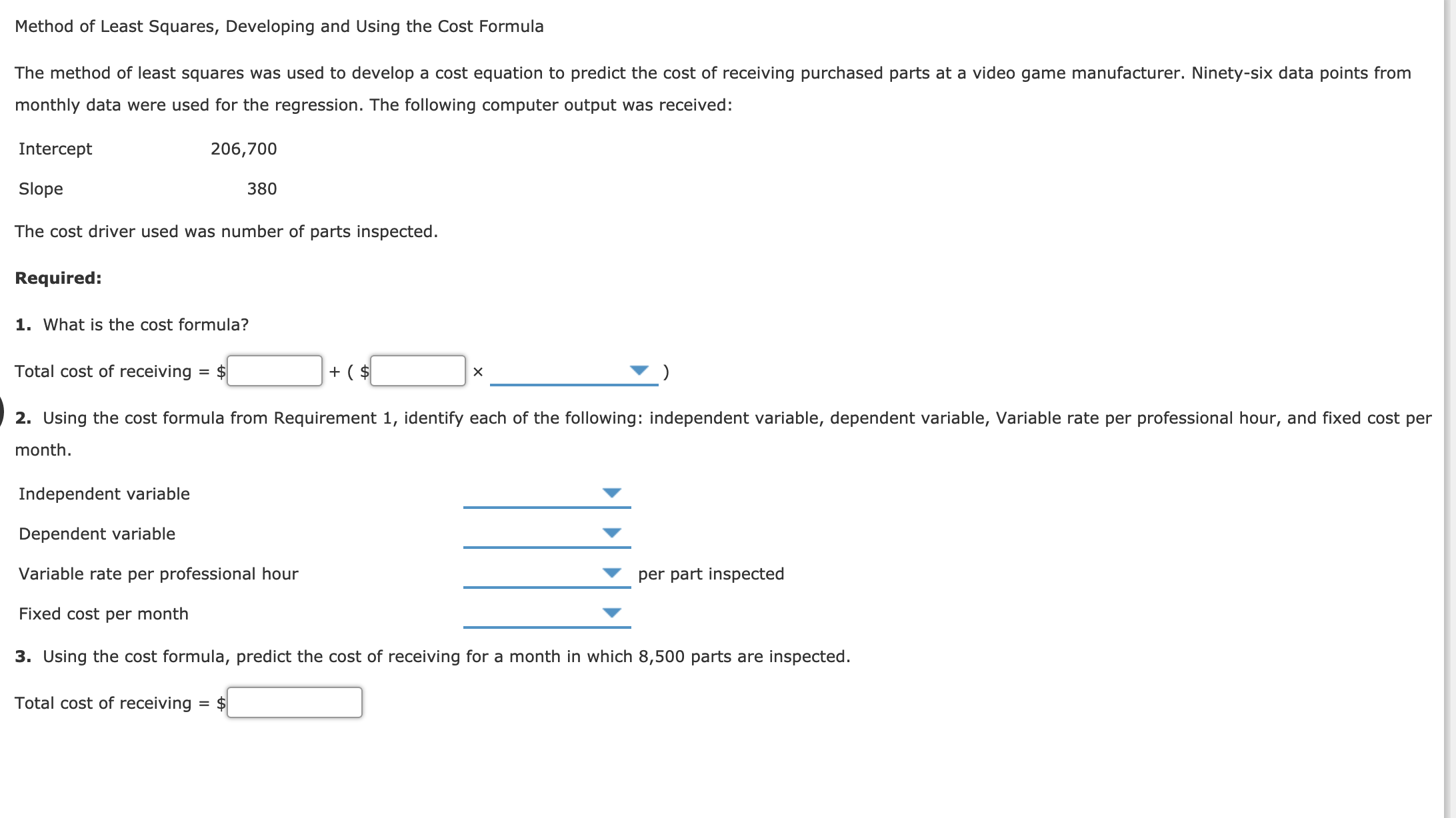 testing cost $10,000 and has a life expectancy of 5 years. In