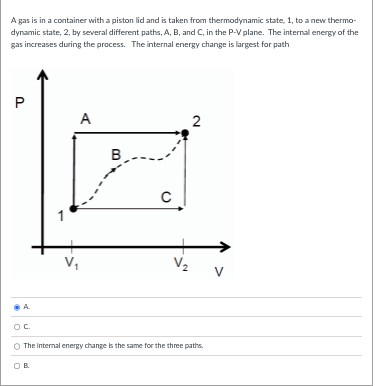 is taken from thermodynamic state, 1, to a new thermo- dynamic state,