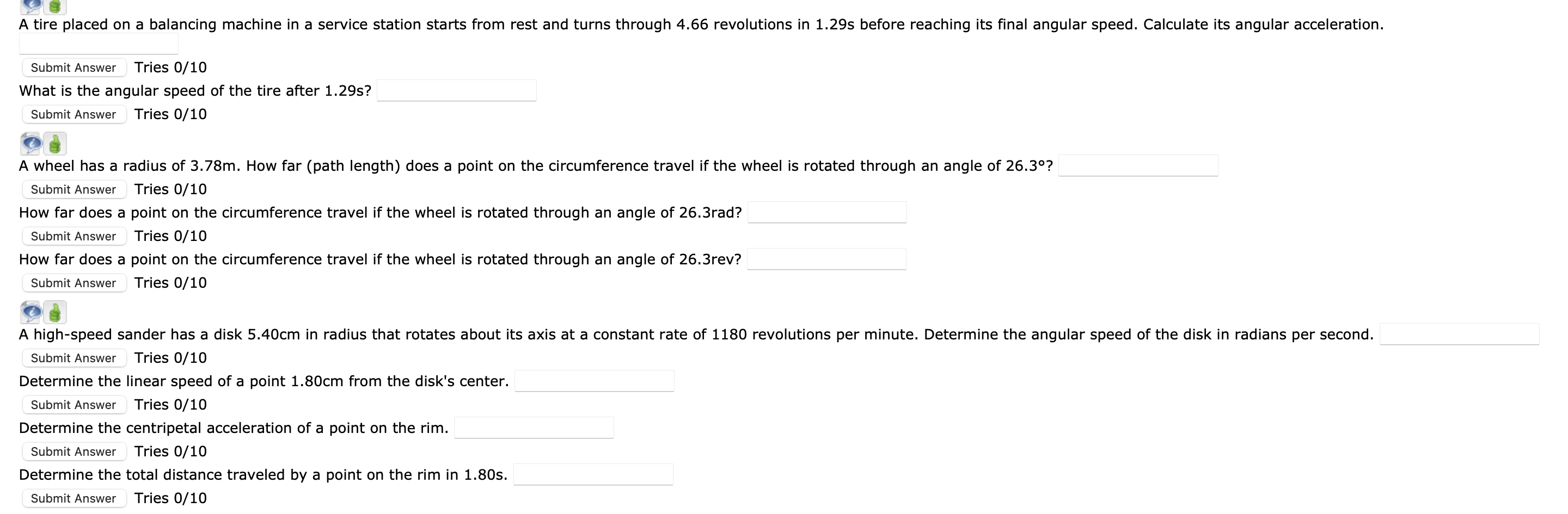 angle that the radial line from the center of the loop to